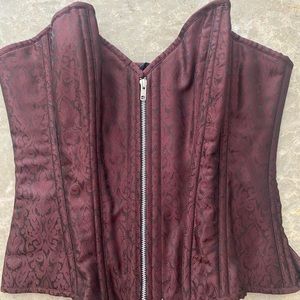 Brand new overbust  jacquard fabric  steel bone corset size 32